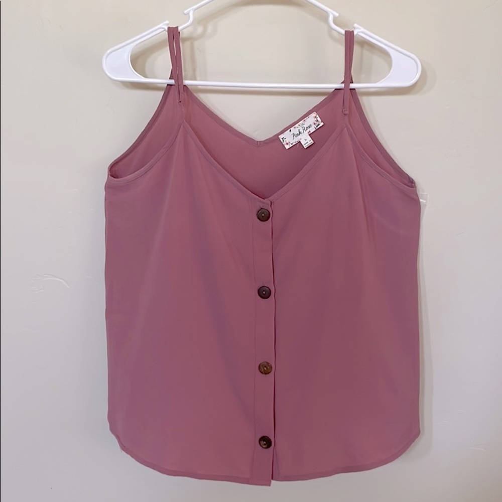 Casual Top with Adjustable Straps and Buttons